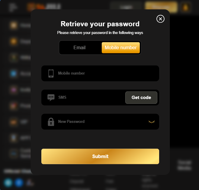 How to recover your password using your phone number