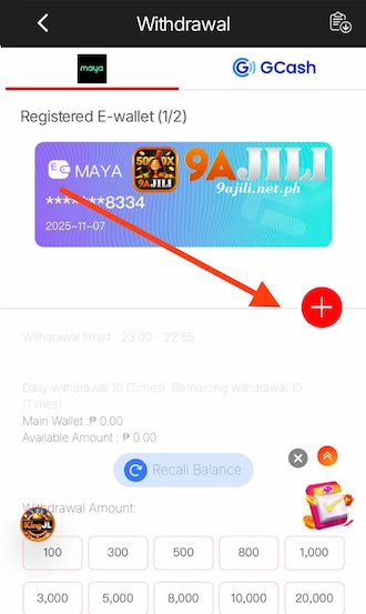 Step 2: Add your winnings withdrawal address