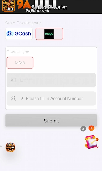 Step 3: Fill in your e-wallet information