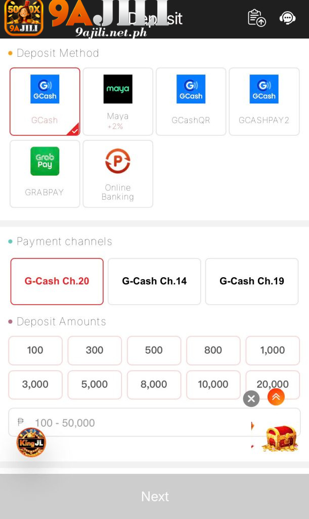 Step 1: Choose your GCash payment method